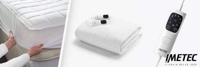 Imetec - Chauffe-lit Imetec Adapto Maxi 100% Coton Percale, 2 Places