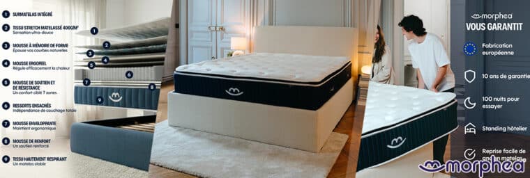 Morphéa - Matelas hybride luxe Victoria