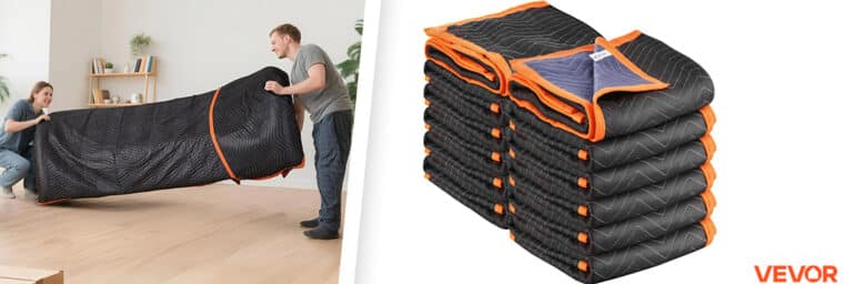 Vevor - 12 couvertures de déménagement 650 g/m2, 183×101 cm, avec sangles